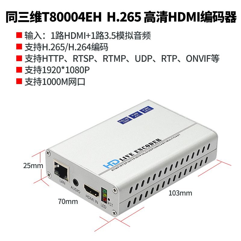 T80004EH HDMI高清H.265编码器简介